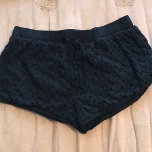 Black lacy shorts